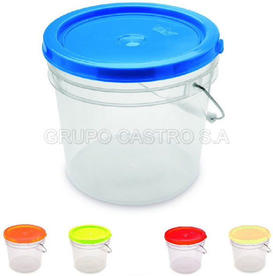 Foto de Balde Comerc 1gl  c/t asa Metal 18.3alt,21diam cms BLX011600 Reyplast