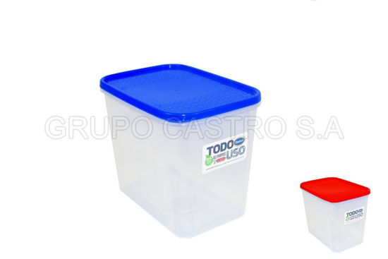 Foto de HERMETICO RECTANG ALTO (2LTR) 30828 CEREZA 13ANX15ALX18L CM TACOPLAST PLASTICO