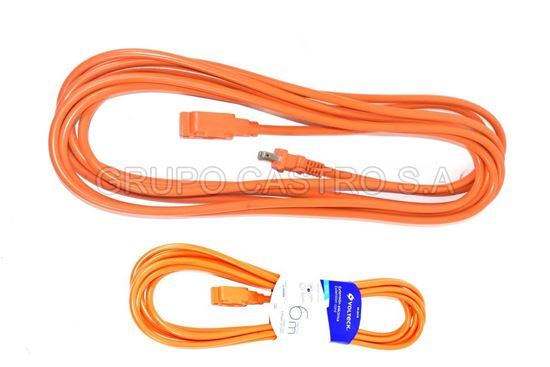 Foto de Extension 3 salidas naranja 6mts(16AWG) ER-6X16/48044 Volteck-Truper