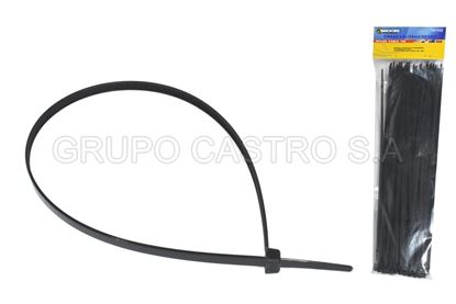 Foto de Set 100  Zuncho negro Plast. 12"x5mm FE-0936 (PBCT4.8X300mm) BECKER 