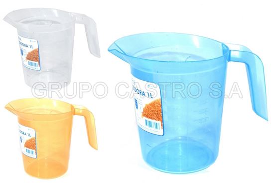 Foto de Jarra Medidora 1 ltr Reyplast 14.9alt,13.7 anc cms 1.18 ltrs JRX019000 (480)