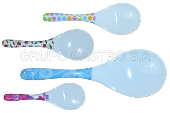 Foto de Cuchara arrocera melamine Decorada Surtidos 22.5CMS 