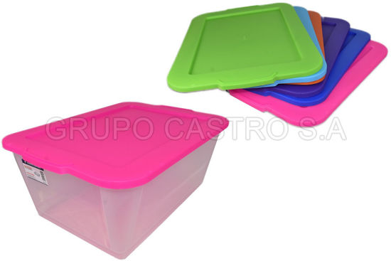 Foto de Caja transparente 18.4 ltrs 211 spartaplast 32x45x18.5 cms