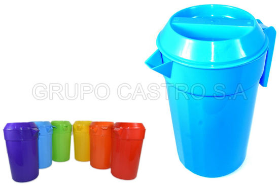 Foto de Pichel plastico 4ltrs 0448/0441 c/tapa spartaplast 25.5x16.5cms (48)