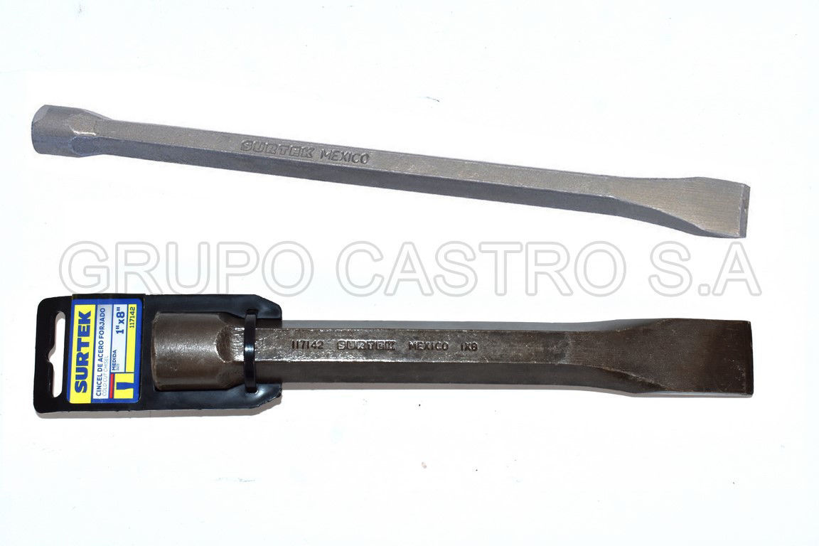 Viejo cincel acero / hierro cincel / fundido / forjado albañil / cincel 27  mm / vieja herramienta -  España