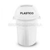 Foto de Tacho #140 Rey c/t modelo Bob Plastico Blanco 64.5larg,58.3anc,94alt cms 122.5 ltrs TCX016400