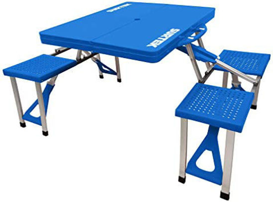 Foto de Mesa de camping plegable MEPLE 85anX66al cms 400kg resistencia aluminio/plastico surtek