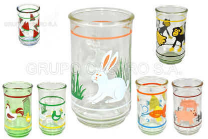 Foto de VASO VIDRIO DECORADO 12 ONZ  C-015 VACAS 60057021