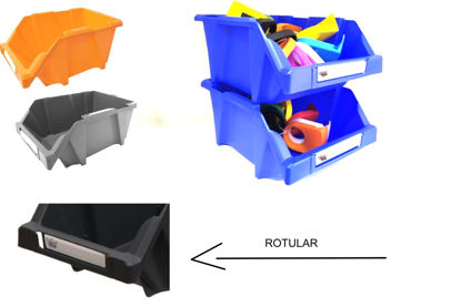 Foto de Organizatodo Apilable AMARILLO REY #10 OGX028600 Larg17Xanc10.2XAlt7.6 cms