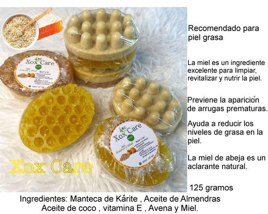 Foto de Jabón 100% orgánico de 125 gramos a base de productos y extractos naturales avena y miel