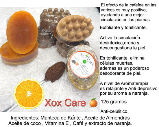 Foto de Jabón 100% orgánico de 125 gramos a base de productos y extractos naturales café y naranja