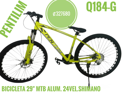Foto de Bicicleta 29" MTB alum. 24vel.Shimano amarilla pentilim