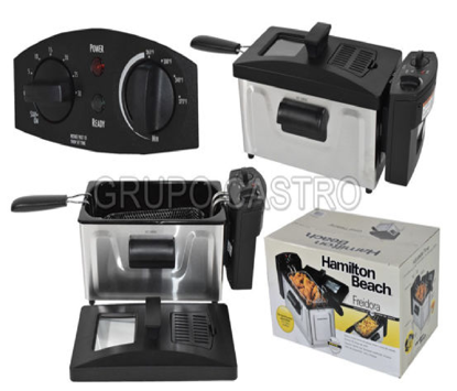 Foto de Freidora Electrica Hamilton 1.9ltrs 8tazas HB35210/HB35030/986-HB35200 acero inox