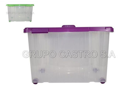 Foto de CAJA MULTIUSOS NATURAL 50LTR VERDE SALVAPLASTIC 34altx51lx32an cms 878300006