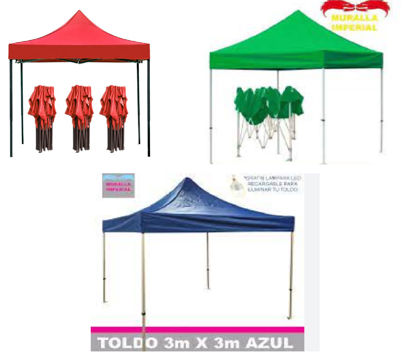 Foto de Carpa Toldo VERDE Plegable 3x3metros GET45-05 (1) 2.50 mrs alto