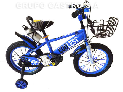 Foto de Bicicleta 12" N5P2601 azul c/rodines-canasta coolest (2)