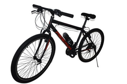 Foto de Bicicleta 26" hierro, MTB, 18cambios N672401 negra cintas aluminio reforzado