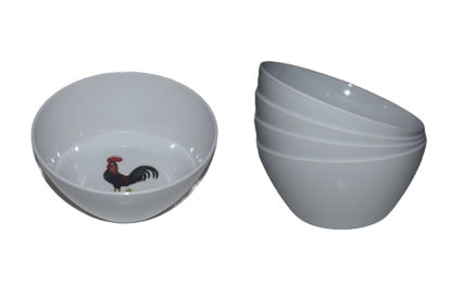 Foto de DULCERA BOWL GALLO 6"X2-3/4" 15.5X7CMS MELAMINE UM-BP-CB-SF BM-BWL.06BP