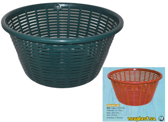 Foto de Canasto café niño 16 ltrs 1CESCAFE 20alt,41.5diam cms neoplast (12)