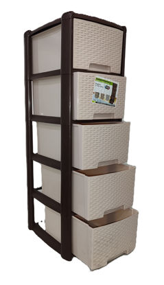 Foto de GAVETERO DELUX  RATAN AA11501V CG0 CAFE COCOA/BEIGE  104X43X43 CMS