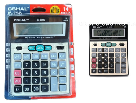 Foto de Calculadora CSHAL CS-2214S C/Verific Autom 14 Dig Gde GET51-01 16x21 cms (60)