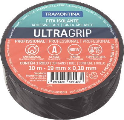 Foto de Tape Electrico Negro 57545/501 10 mtrs 0.18x19mm Ultragrip Tramontina clase A (10)