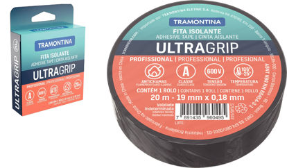 Foto de Tape Electrico Negro 57545/552 20 mtrs 0.18x19mm Ultragrip Tramontina clase A (50)