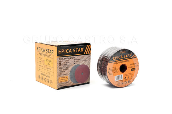 Foto de DISCO FLAP 25 PCS 4.5" 115*22.23mm P24 MADERA EP-10290 EPICA (40)