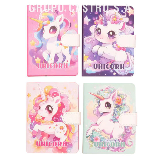 Foto de Cuaderno UNICORN c/evilla magnet NC72408/SH-2502 80 Hojas 14,5x21cms 230g (12)(144) 