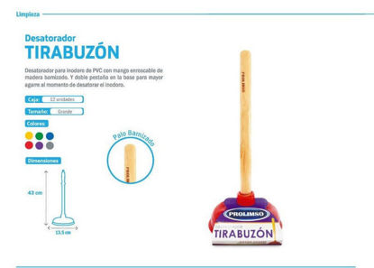 Foto de Destaqueador Desatorador Tirabuzon PVC Prolimso DES001 46x15 cms (12)