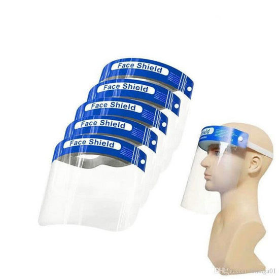 Foto de PROTECTOR FACIAL TRANSPARENTE AZUL ADULTO HG-4193-200