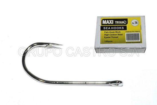 Foto de ANZUELO PARA PESCA #14 (22mm) SET 100PCS MAXITOOL