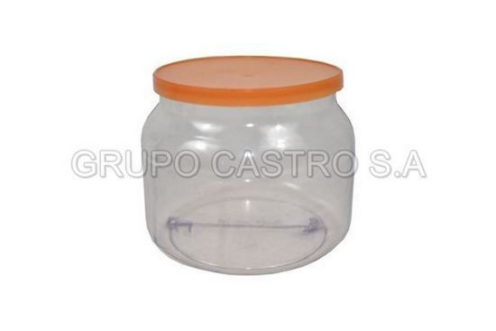 Foto de ENVASE PVC BOMBERITO C/TAPA PINTA 9altx11an (0.66ml)  7073261000