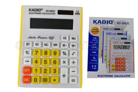 Foto de CALCULADORA KD-3862C KADIO 12 DIGITOS WJT0920 11X15CMS GRANDE