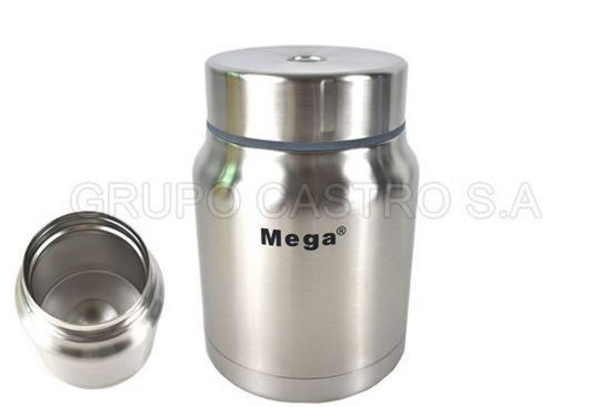 Foto de Termo p/comida 0.5 ltrs Acero Inox c/boton MEGA SSF050PB (12)