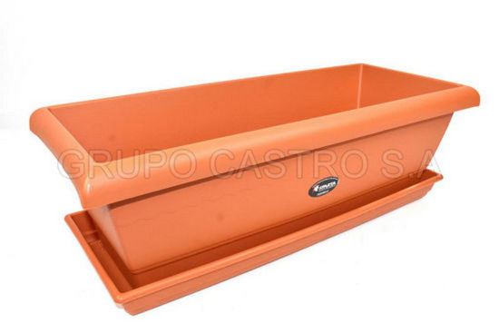 Foto de Maceta rectang #2 c/plat terracota 0128 24.5x58x18.5 cms16 ltrs