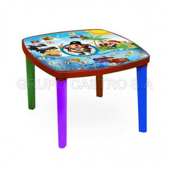 Foto de MESA KINDER DECORADA MORADA REY 67x67x53alt MSX023520