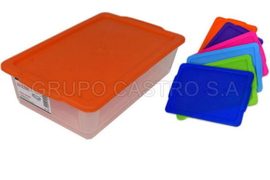 Foto de Caja transparente 1.9ltrs 208-1-2  Spartaplast 16.5x25x6.5cms