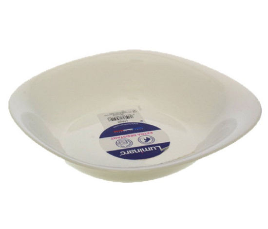 Foto de Plato hondo vidrio cuadrado 21cms Blanco Temperado 750-L5406 luminarc (24)