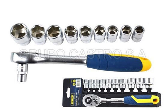 Foto de Ratchet 3/8" set11 pcs 10,11,12,13,14,15,16,17,19,22 k-16202 kennedy 80%acero