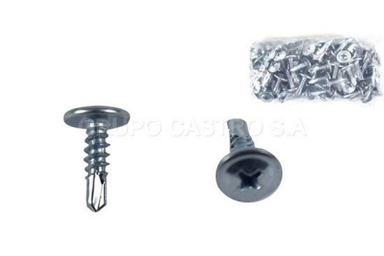 Foto de Tornillo (100pcs ) Frijolillo Gypsum Furring Punta Broca Calad 8X1/2" GET38-12