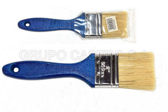 Foto de Brocha p/pintar 2" NS231607 azul pelo amarillo