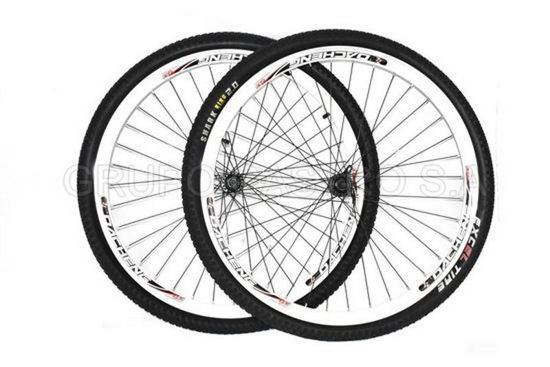 Foto de Jgo2 aros-llanta-neum armados 29 blancos wheel-29¨ aerodinamico delan/tras