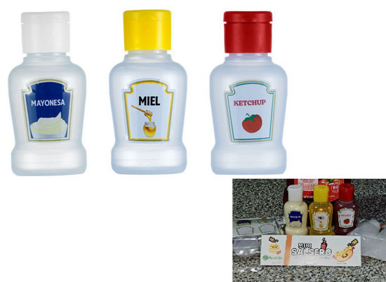 Foto de Frasco Salsero Mini 30ml Set 3 Piezas SP327P 8 cms plastikito (72)