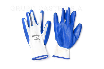 Foto de Guante Nitrilo XL Poliest 40 grs blanco/azul AD-70049 ADEGSO (240)