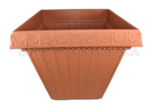 Foto de Maceta cuadrada #1 10136 terracota Spartaplast 35x32 cms 22 lts