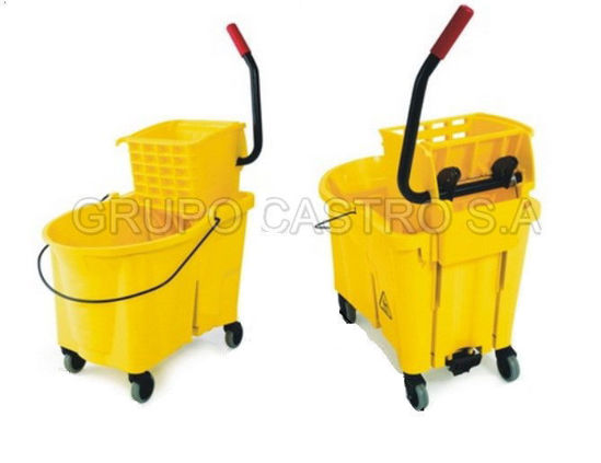 Foto de Carrito Limpieza Amarillo 24 ltrs MB12601 40 largx30ancx25 alt cms (1)