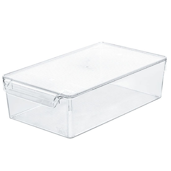 Foto de Recipiente rectangular smart box c/tapa OGX094600 6.3trs  37x10.5x21cms policarbonato reyplast 