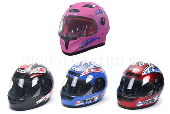 Foto de Casco niño d/moto H-318  GET61-05  NEGRO 5 - 12 AÑOS (30)