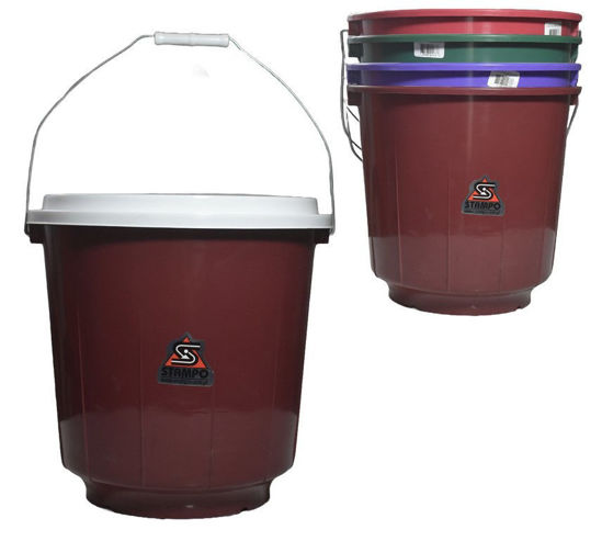 Foto de CUBETA 16 LTRS C/TAPA  CUBE09-R 32.5X31 CMS STAMPO (24)